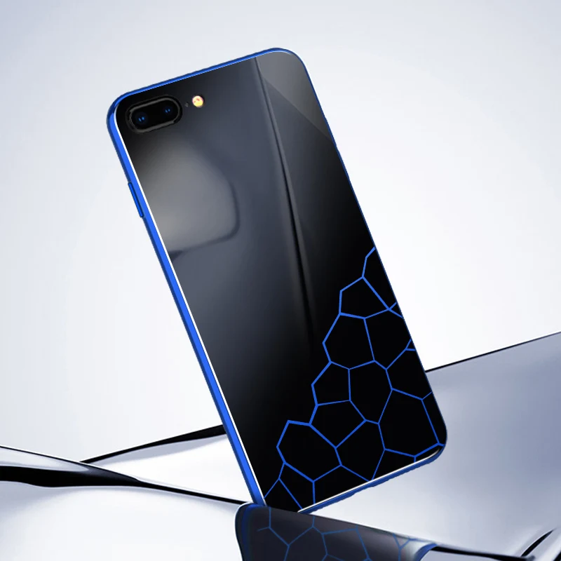YAGOO Phone Case For iPhone XS MAX XR X 7 Plus 8+Tempered Glass Back Case Cover For Apple iPhone XS Max 6S 7 8 Plus Coque Fundas
