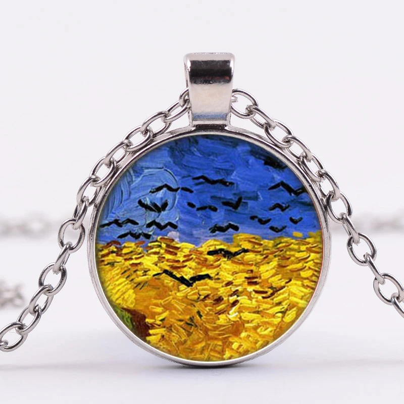 SIAN Van Gogh Звездная ночь ожерелье из подсолнечника известная картина маслом