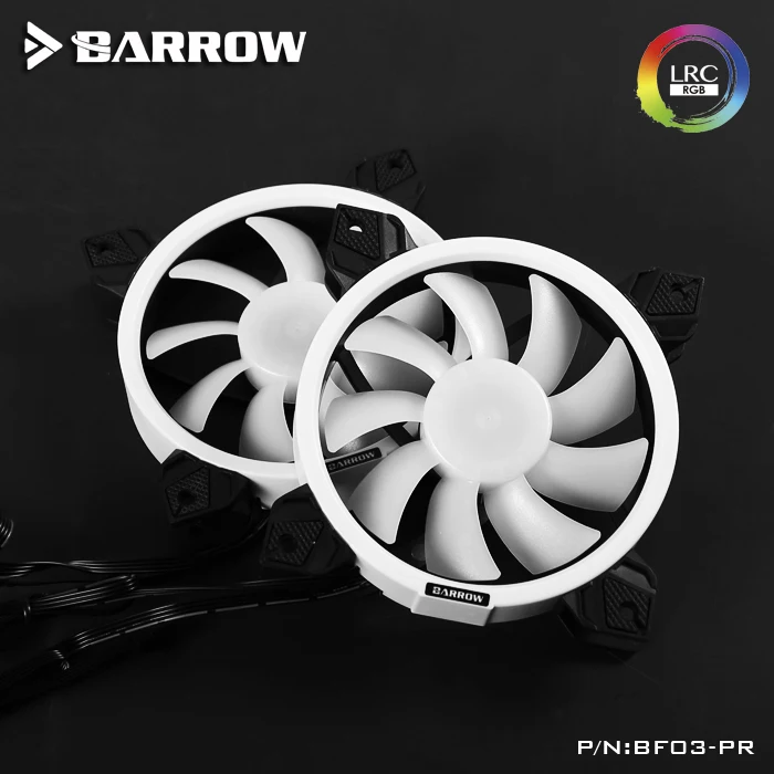 

Barrow PWM Computer case radiator fan 120x120mm ,4pin for PWM ,3PIN for the light header ,support motherboard control,BF03-PR