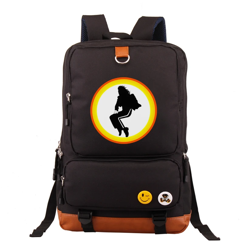 Майкл Джексон мультфильм мальчики девочки подростки школьные сумки рюкзаки сумка на плечо ткань Оксфорд рюкзак повседневный рюкзак
