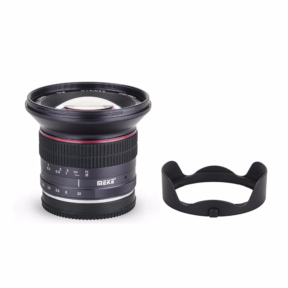 Meike 12 мм f/2,8 широкоугольный объектив ручной фокусировки для Canon EF-M беззеркальной камеры с APS-C