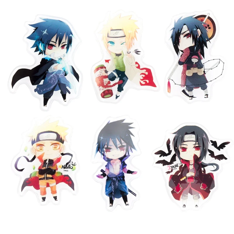 

1PC Acrylic Brooches Cartoon Anime Naruto Sasuke Kakashi Brooches Backpack Student Clothes Brooches Pins Bag Decor Brooch Badges