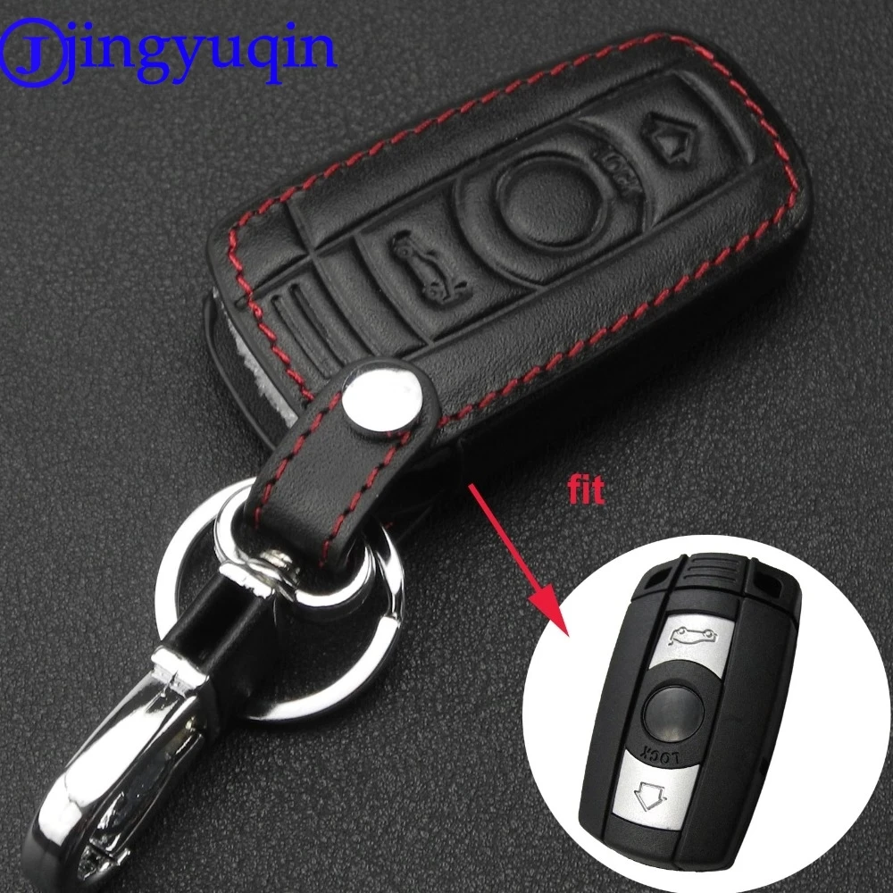 Buy jingyuqin Leather 3B Car key Cover Cases For BMW 3 5 6 Series M3 M5 X1 X5
