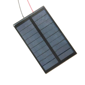 

BUHESHUI 1.2W 5V Solar Cell Module+Cable Polycrystalline Solar Panel Charger System For 3.6V Battery Education 69*110MM 10pcs