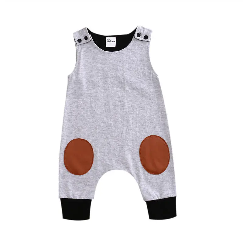 

2017 Pudcoco Top Baby Kids Boy Girl Fashion Rompers Summer Infant Romper Jumpsuit Covered Button Patchwork Cotton Clothes Outfit