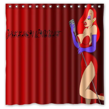 

180x180cm Waterproof Fabric Jessica Rabbit Mildew Proof Shower Curtain Bathroom Curtains Free Shipping