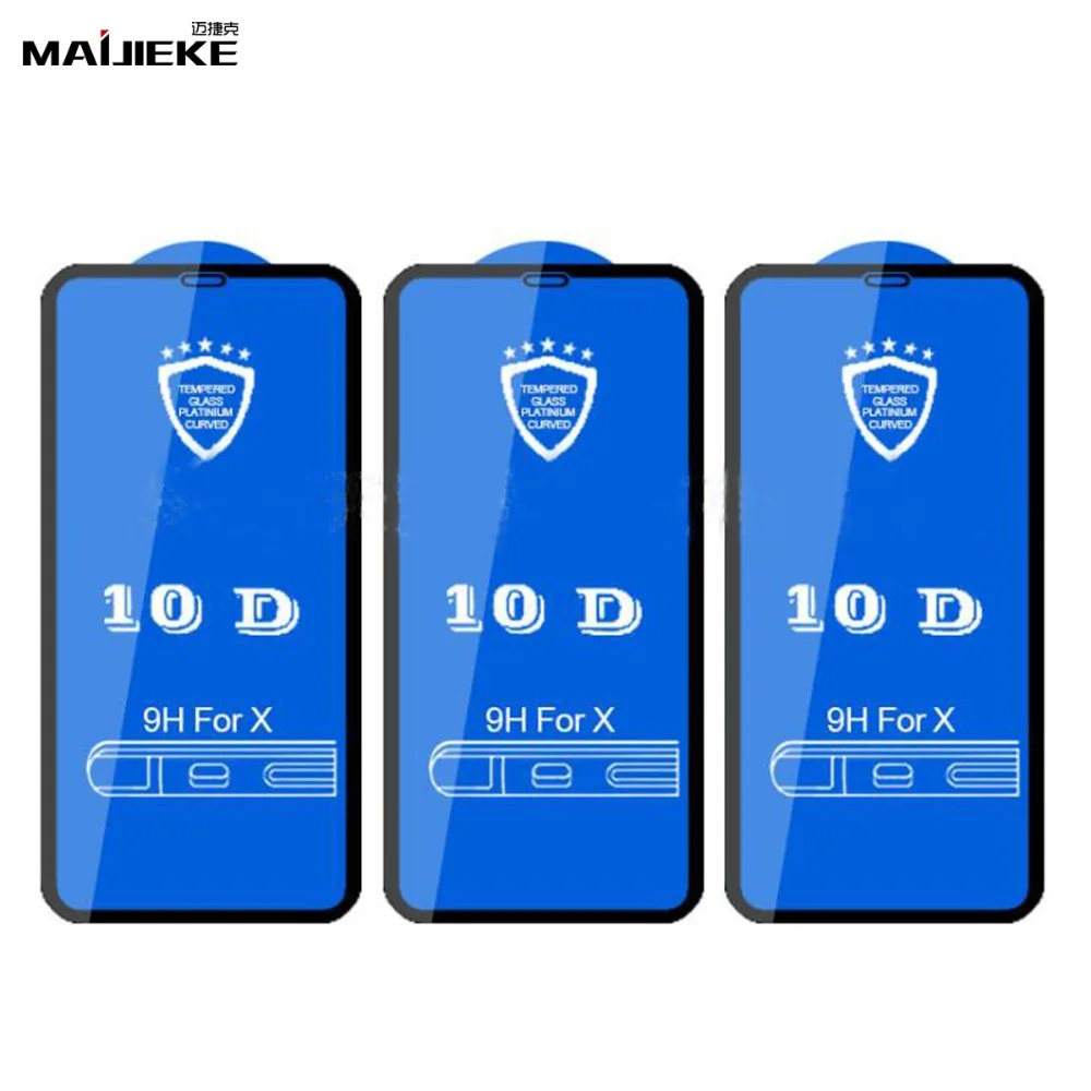 10D полное покрытие закаленное стекло для iPhone 8 7 6s 6 Plus Защитное X 8X Защита экрана