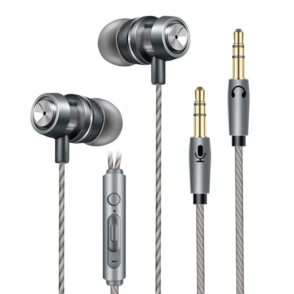 In Ear Earphone Wired Control With MIC 3.5mm Jack Stereo HI FI Noise