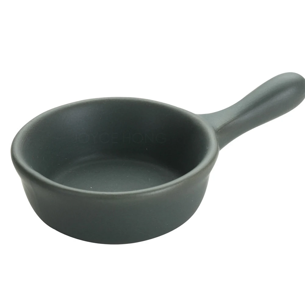 2pcs/lot Ceramic Appetizer Plate Spice Dip Sauces Dish With handle Snack Bowls Plate Dip Bowl