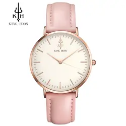 Дамская мода кварцевые часы Для женщин кожа повседневные платья Женские часы розовое золото Кристалл Reloje mujer 2016 Montre Femme