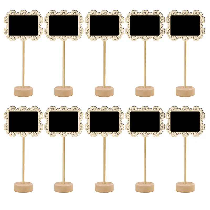 5 шт./партия выдолбленная квадратная кружевная доска мини Свадебная вечеринка Декор деревянная доска Памятка доска