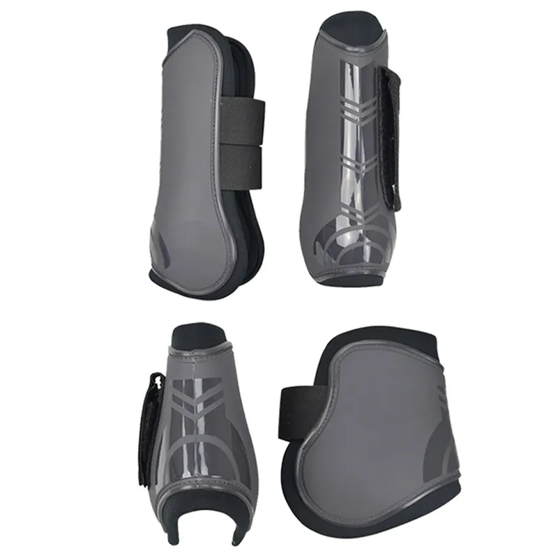 

4 PCS Soft PU Leather Horse Riding Equestrian Equipment Horse racing Legging Protector Exercise boots Equipment Horse Bracers