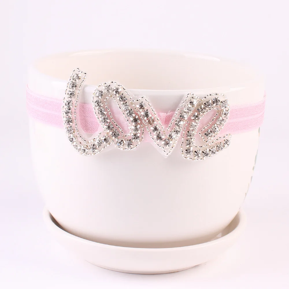 Love Headband Valentine's Day Headband Rhinestone girl Headband Hair
