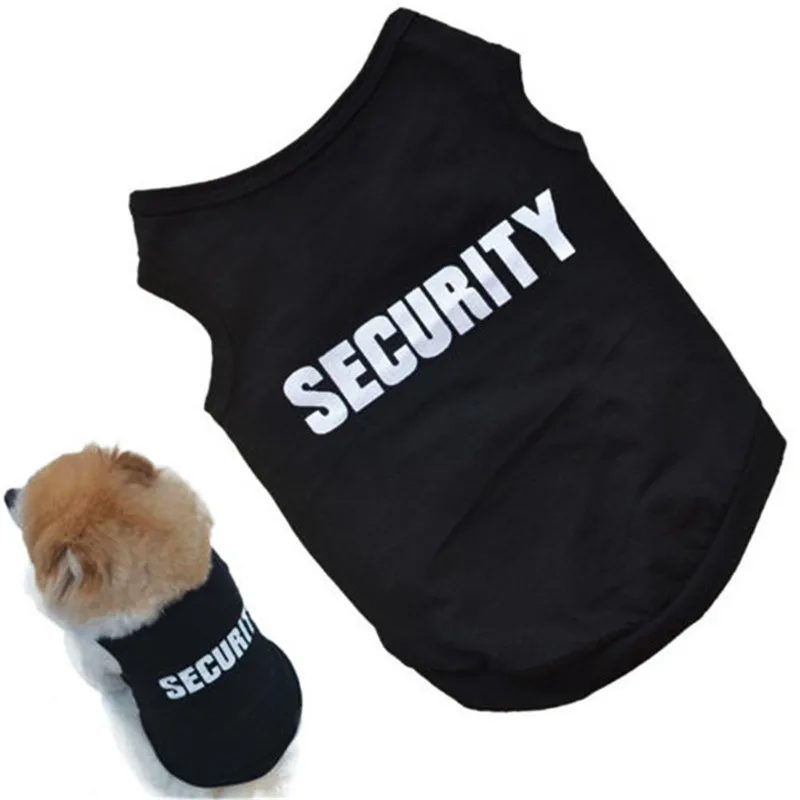 

High Quality Dog Clothes Novelty Design Cotton Black Vest Costumes Summer Coat Small Dog Cat Puppy T-Shirt For Dog Drop Shipping