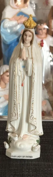 

Roman Catholic Family Decoration 17cm Exquisite Ceramic Statue of the Virgin Mary Fatima