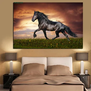 

Pop Art Print Horses Running Animals Abstract Oil Painting on Canvas Modern Wall Picture for Livinng Room Sofa Cudros Decoration
