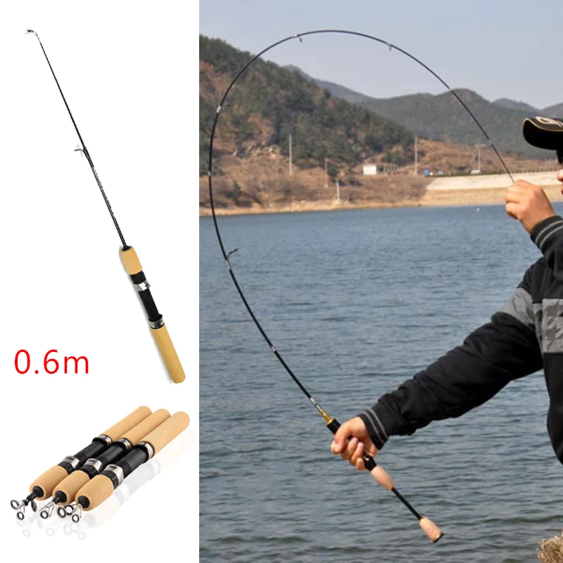 

Pocket Winter Ice Fish Shrimp Telescopic Fishing Rod Adjustable Tackle Pole