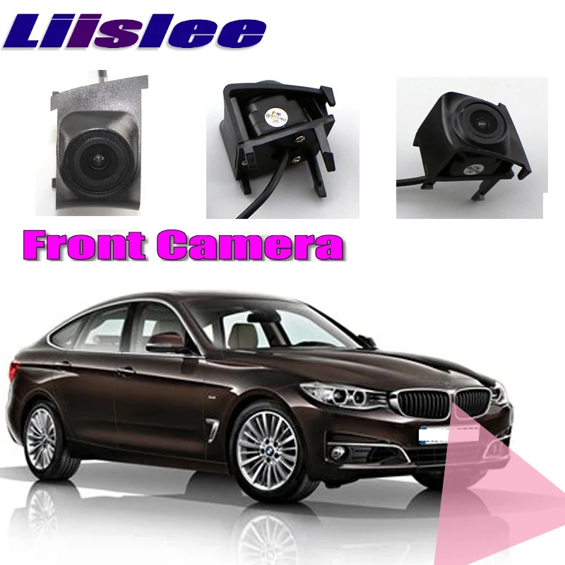 Передняя Автомобильная камера LiisLee для BMW 3 Seies F30/F31/F34 2011- 15 с капюшоном, сетка на переднюю решетку, камера с ручным управлением