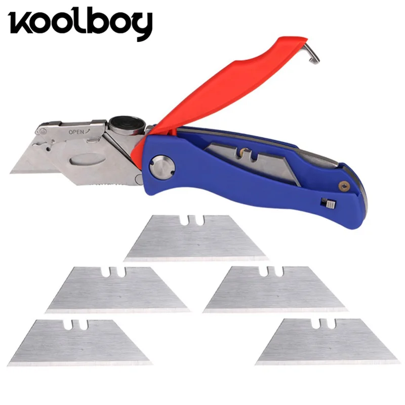 Folding Knife with 5 Blades Electrician Safety Utility Knives Sharp