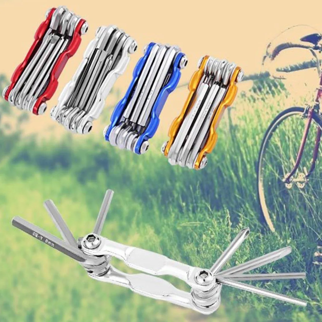 7 in 1 Bike Tools Sets Mountain Bike Cycling Multi Repair Tool Kit Pin