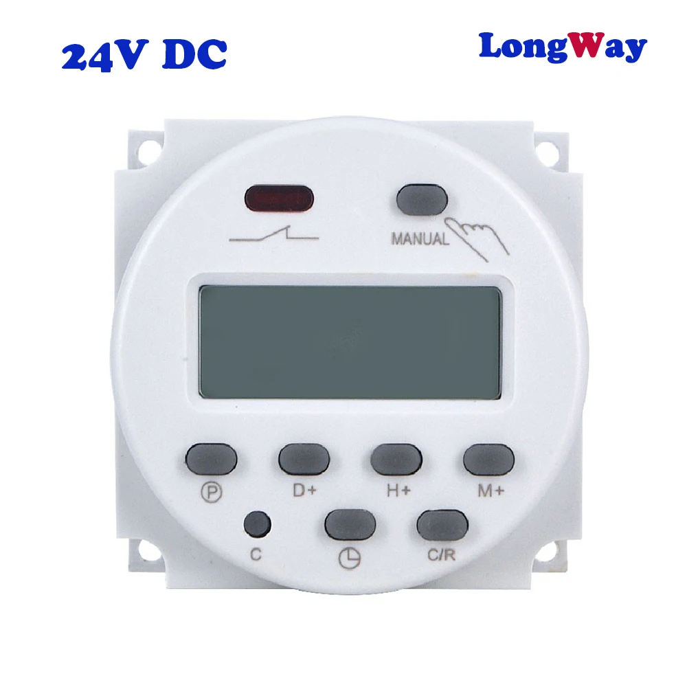 

Timer Switch BIG LCD 1.6 Inch Digital 24V DC Daily Weekly Program UL Listed Relay Inside And Countdown Time Function