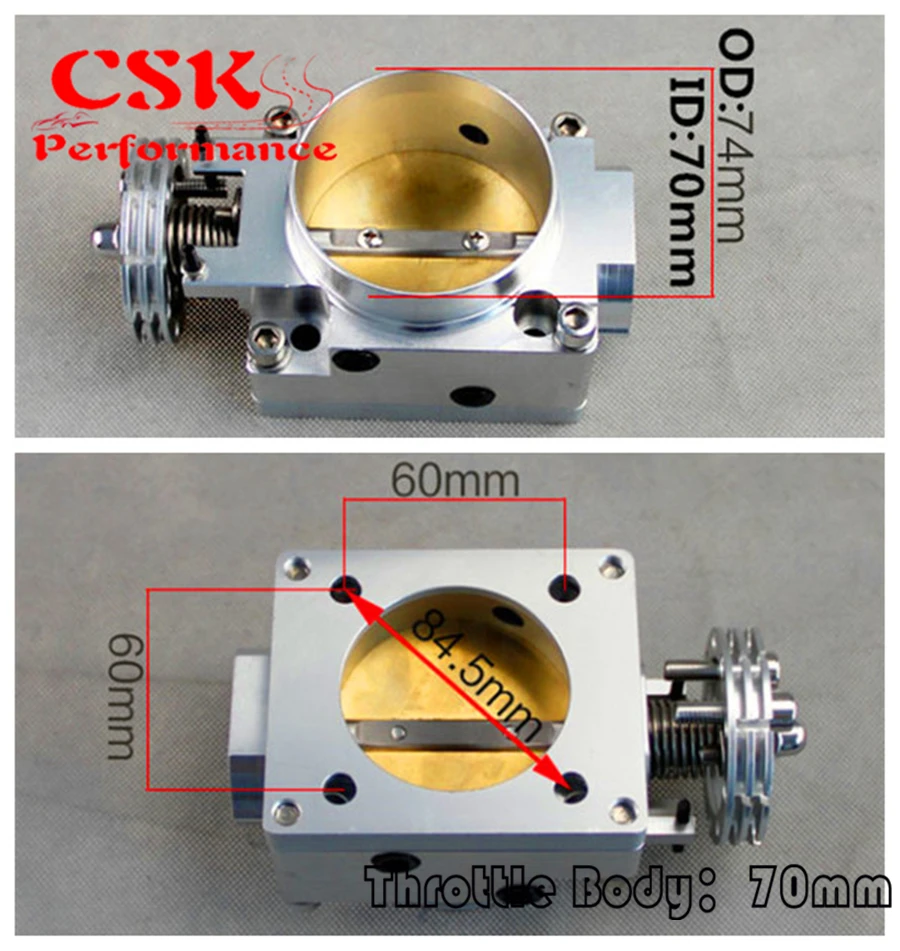 Дроссельной заслонки 70 мм для Nissan Сильвия SR20 S13 S14 S15 SR20DET 200SX 240SX серебро