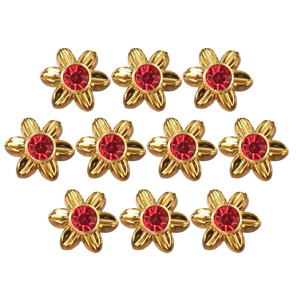 fityle 10 Pieces Plastic Flower Rivets Studs Snap Fastener For Clothes Shoes Bags Decoration 19mm