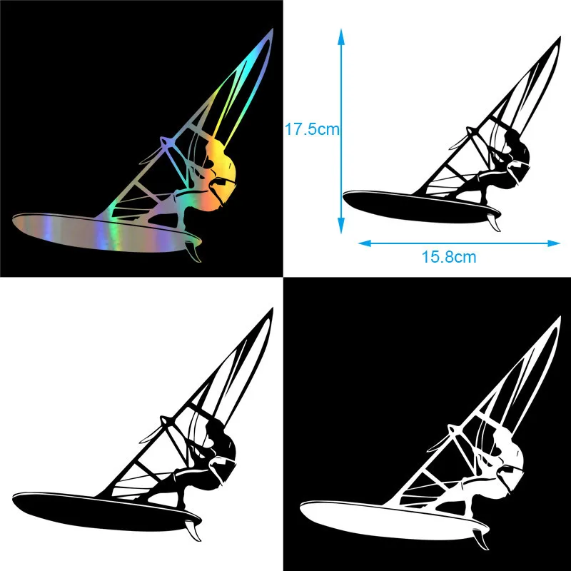 Автомобильный стиль, виндсерфинг, водные Экстремальные виды спорта, стикер s, модный креативный, для кузова автомобиля, двери, окна, стены, наклейка, забавная, 17,5*15,8 см