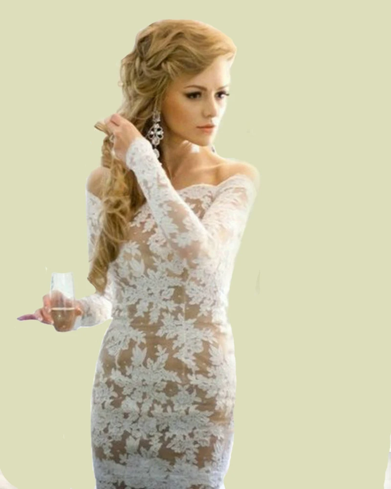 Ivory Lace Cocktail Dress