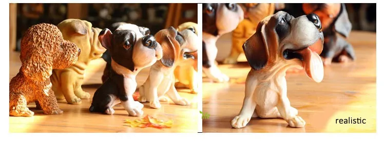 DMLS подарок на день рождения фигурки собак орнамент щенок игрушка для детей милые куклы из смолы милая собака украшение дома 1 шт