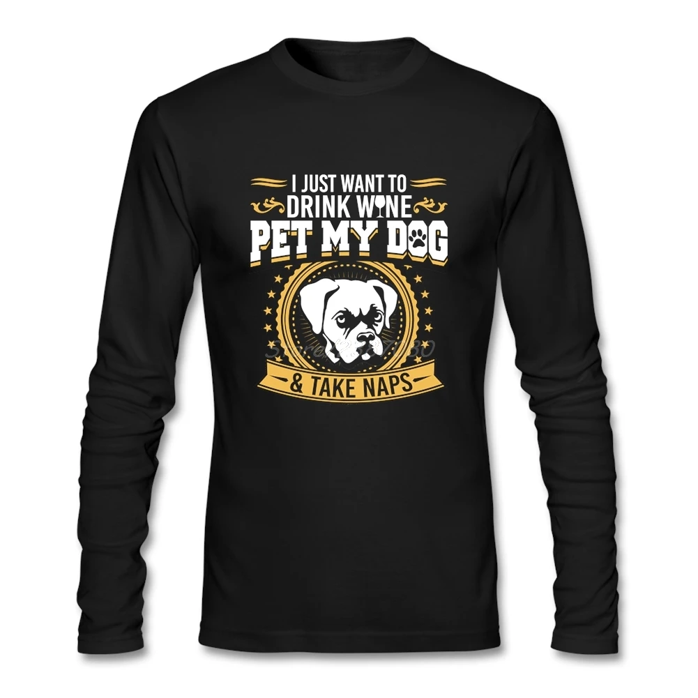 Boxer Pet My Dog T Shirt Long Sleeve Custom T shirts Hipster Camiseta O