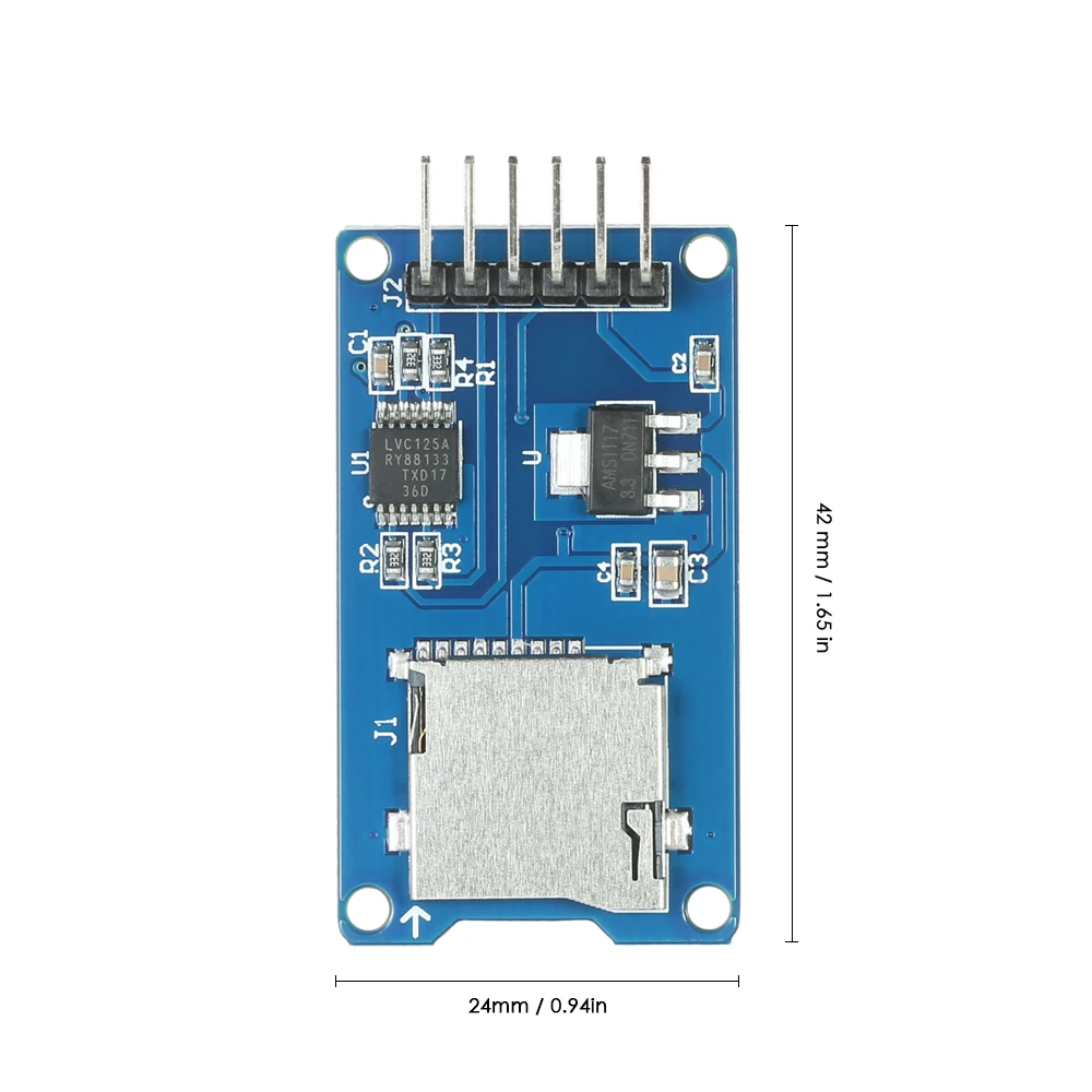 3 шт. картридер 2 микро-sd щит TF карта памяти Щит Модуль 6 Pin SPI для Arduino