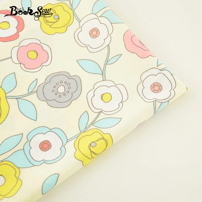 Домашний текстиль booksew многоцветный цветочный дизайн швейный материал для простыни ремесло лоскутное шитье хлопчатобумажная ткань