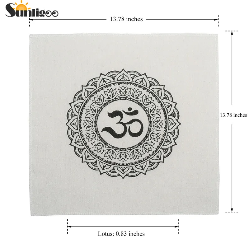 Sunligoo цветок жизни/хлопковая ткань лотос с символ ом Сакральная Геометрия Кристалл сетки алтарь ткань, исцеление духовного рейки мета