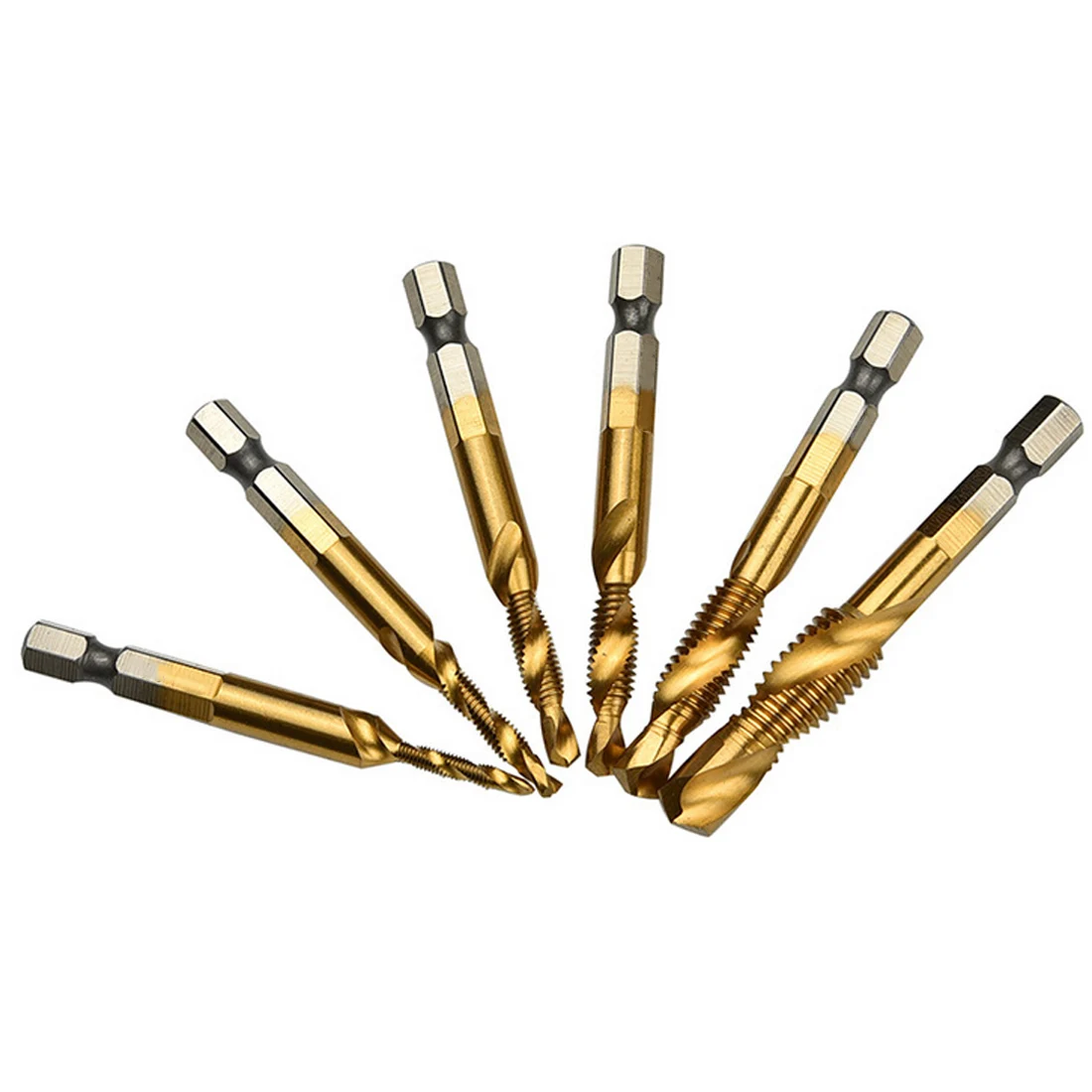 

M3 M4 M5 M6 M8 M10 Metalworking Hex Shank Machine Taps Kit Metric Plug Hand Tap Drill Bits HSS 6542 Screw Spiral Point Thread