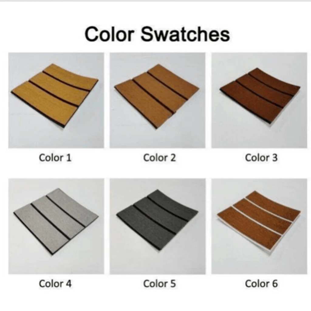 Self Adhesive 2400x600x6mmTeak Decking EVA Foam Marine Flooring Faux Boat Boat Decking Sheet Accessories Marine Brown Black