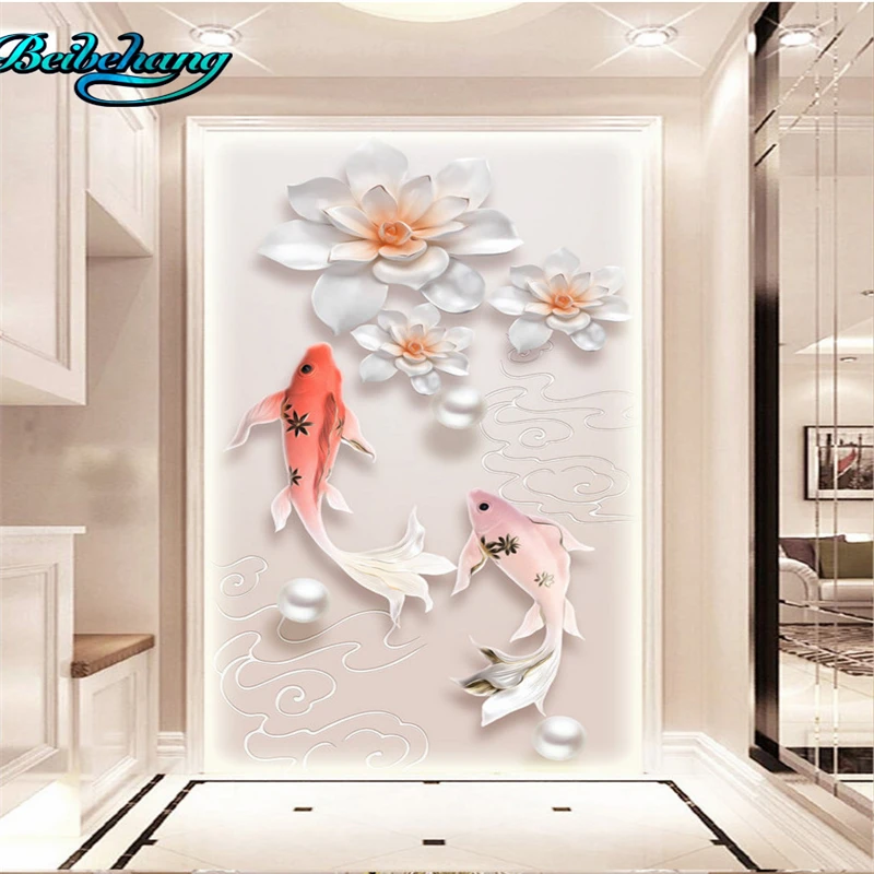 Beibehang 3D ковер китайские рельефные ювелирные изделия с цветочным фоном
