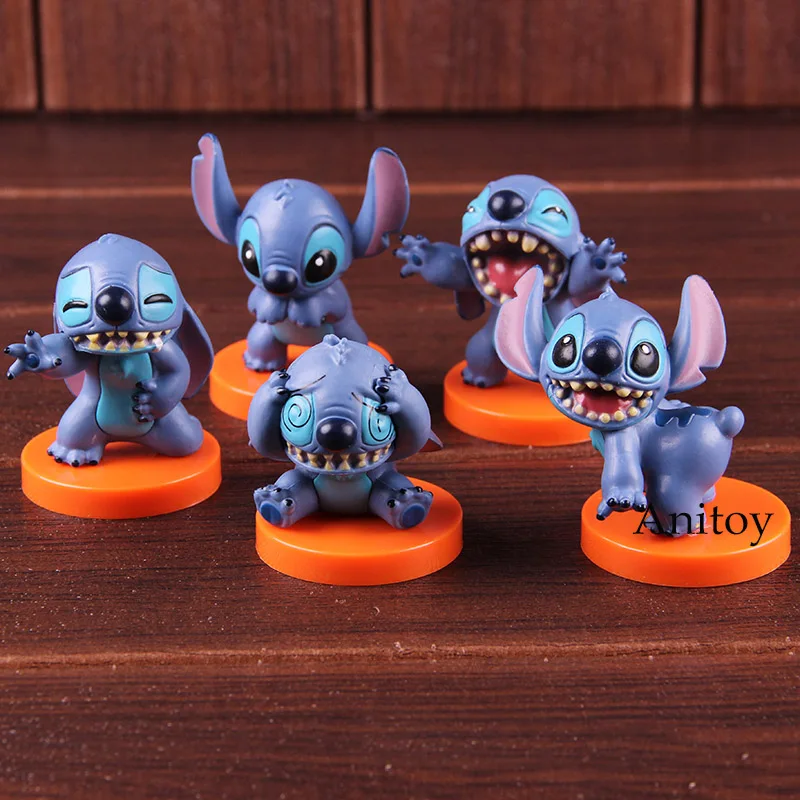 

Lilo and Stitch Figurines Stitch Action Figure Car Decoration Dolls PVC Collectible Model Toy Birthday Gift for Kids 5pcs/set