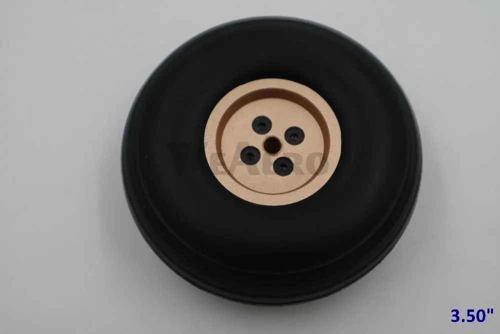 RC Airplane PU wheel with Dia-Casting Aluminum hub 3.25'' / 89mm (D89mm x d5.1mmx H34mm)
