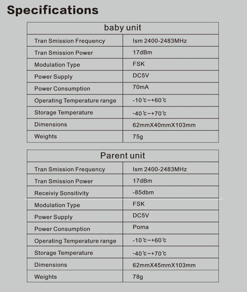 BabyKam 2,4 ГГц цифровой беспроводной аудио Cry baby monitor электронная внутренняя связь для няни радио няня детский телефон без батареи