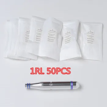 

1RL 50pcs Permanent Makeup Pen Machine Eyebrow Tattoo Gun needle Body Art Face Care Tatto Equipment needles