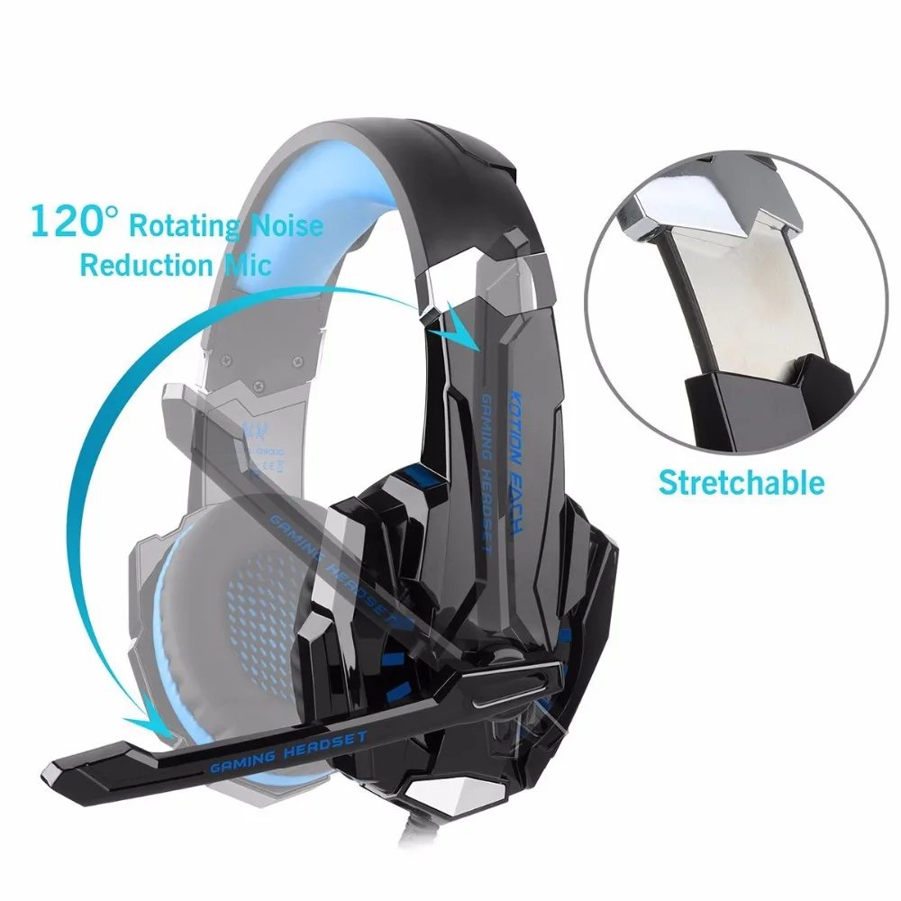 Игровые наушники KOTION EACH G9000 3 5 мм гарнитура PS4 игровые с микрофоном для ПК ноутбука