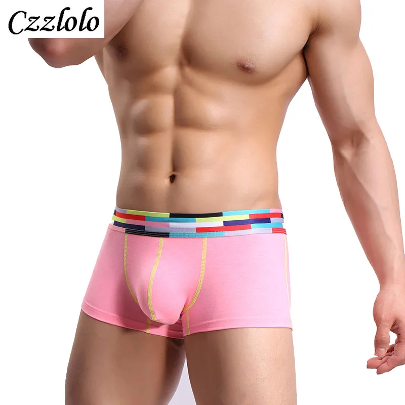 Czzlolo/фирменное Мужское нижнее белье боксеры шорты хлопковые мужские однотонные