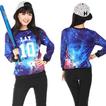 kpop exo чудеса в декабрском цветном осеннем худи для женщин с длинным рукавом Хлопок exo k-pop трикотажные свитшоты верхняя одежда