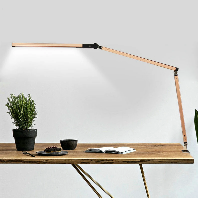 Economia de Energia Lâmpada de Mesa para Luminária Moderna Dimmer Olho Cuidados Balanço Longo Braço Escritório Negócios Estudo Luz 8 w Led 3 Cheap Luminária de mesa