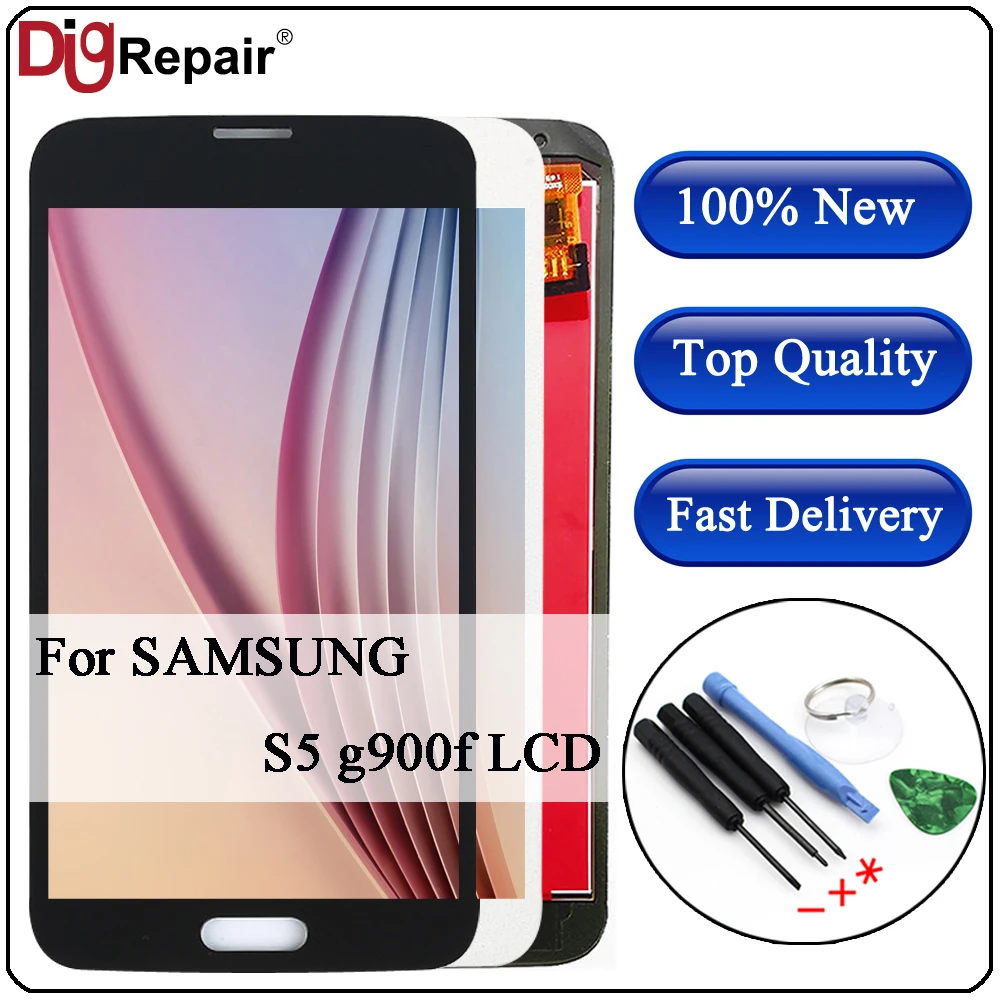 

g900 lcd For Samsung Galaxy S5 LCD G900A G900F G900P G900T G900V LCD Display Digitizer Touch Screen Parts for samsung s5 display