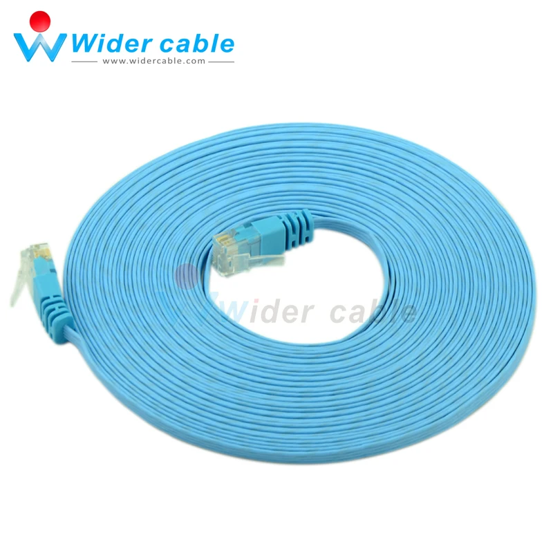 High Performance 10m 32AWG Flat CAT6 Copper Cable Superspeed Blue Cat 6