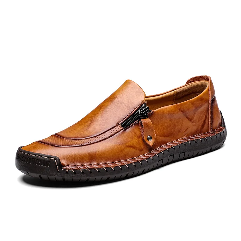 Британская кожаная обувь для мужчин; Amazon; кожаная мужская обувь большого размера; дышащая мужская повседневная обувь; модные мужские ботинки
