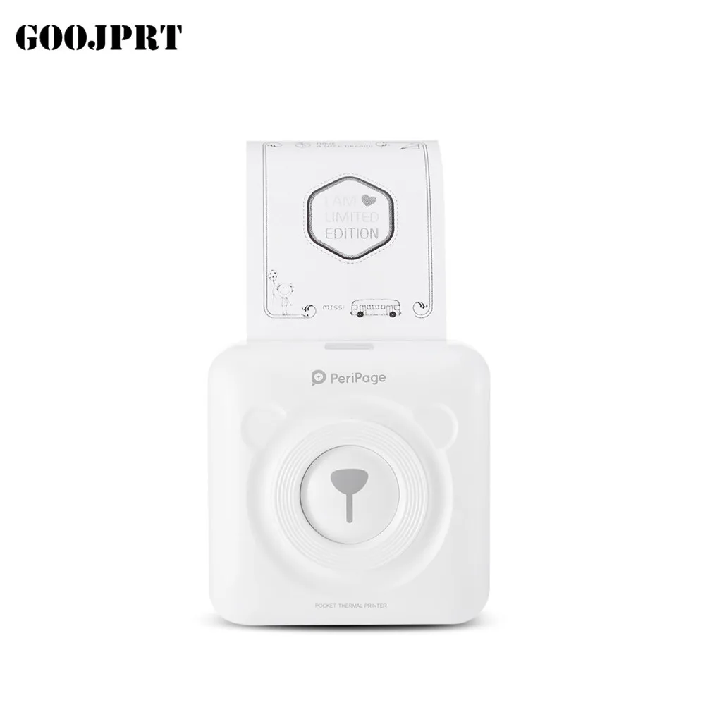white printer Портативный мини-принтер Peripage Bluetooth карманный мини-наклейка Термопринтер для Android iOS phone Oversea Version - Цвет: white printer