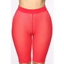 Летние женские сексуальные прозрачные обтягивающие Сетчатые эластичные спортивные Леггинсы с высокой талией, шорты для женщин